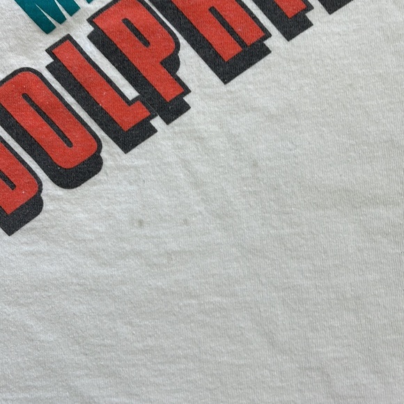Vintage 1990s Miami Dolphins Trench NFL tee / size XL - Picture 3 of 5